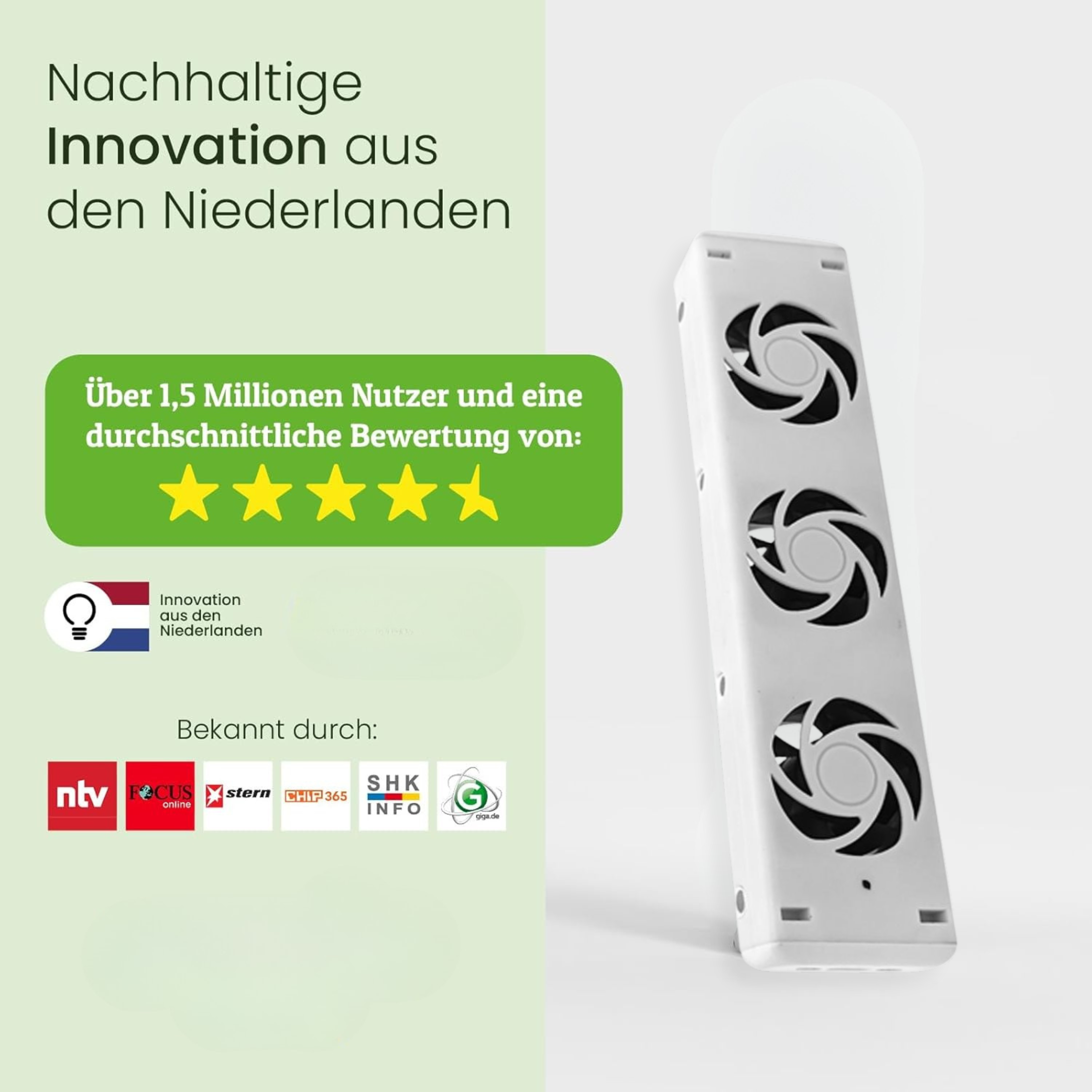 HeatForce™ Heizkörperventilator Mono-Set